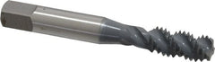 OSG - 3/8-16 UNC 3 Flute 2B Bottoming Spiral Flute Tap - High Speed Steel, elektraLUBE Finish, 2-15/16" OAL, Right Hand Flute, Right Hand Thread, H5, Series 107 - Exact Tooling