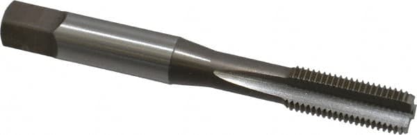 OSG - 1/4-28 UNF, H2, 3 Flute, Bottoming Chamfer, Bright Finish, High Speed Steel Hand STI Tap - 2-1/2" OAL, 1" Thread Length, 0.191" Square Size, Series 126 - Exact Tooling