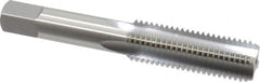 OSG - 1/2-13 UNC, H3, 4 Flute, Bottoming Chamfer, Bright Finish, High Speed Steel Hand STI Tap - 3-3/8" OAL, 1-21/32" Thread Length, 0.275" Square Size, Series 126 - Exact Tooling