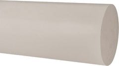 Made in USA - 1' Long, 5" Diam, Polypropylene Plastic Rod - Natural (Color) - Exact Tooling