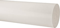 Made in USA - 3' Long, 6" Diam, Polypropylene Plastic Rod - Natural (Color) - Exact Tooling