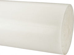 Made in USA - 1' Long, 9" Diam, Polypropylene Plastic Rod - Natural (Color) - Exact Tooling