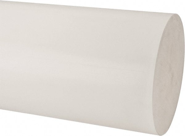 Made in USA - 2' Long, 9" Diam, Polypropylene Plastic Rod - Natural (Color) - Exact Tooling
