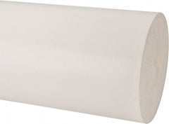 Made in USA - 2' Long, 9" Diam, Polypropylene Plastic Rod - Natural (Color) - Exact Tooling