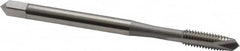 OSG - #4-40 UNC, H2, 2 Flutes, Plug Chamfer, Bright Finish, High Speed Steel Spiral Point STI Tap - 1-7/8" OAL, 0.141" Shank Diam, 9/16" Thread Length, Series 125 - Exact Tooling