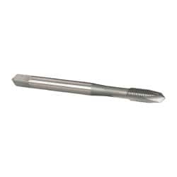 OSG - #6-40 UNF, H2, 2 Flutes, Plug Chamfer, Bright Finish, High Speed Steel Spiral Point STI Tap - 2" OAL, 0.141" Shank Diam, 11/16" Thread Length, Series 125 - Exact Tooling
