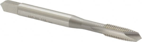 OSG - #8-32 UNC, H2, 2 Flutes, Plug Chamfer, Bright Finish, High Speed Steel Spiral Point STI Tap - 2-1/8" OAL, 0.168" Shank Diam, 3/4" Thread Length, Series 125 - Exact Tooling