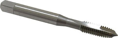 OSG - #10-24 UNC, H2, 2 Flutes, Plug Chamfer, Bright Finish, High Speed Steel Spiral Point STI Tap - 2-3/8" OAL, 0.194" Shank Diam, 7/8" Thread Length, Series 125 - Exact Tooling