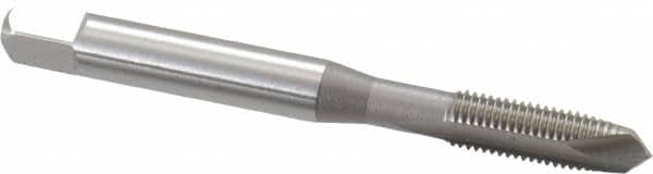 OSG - #10-32 UNF, H2, 2 Flutes, Plug Chamfer, Bright Finish, High Speed Steel Spiral Point STI Tap - 2-3/8" OAL, 0.194" Shank Diam, 7/8" Thread Length, Series 125 - Exact Tooling