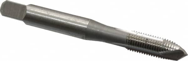 OSG - 1/4-28 UNF, H2, 3 Flutes, Plug Chamfer, Bright Finish, High Speed Steel Spiral Point STI Tap - 2-1/2" OAL, 0.255" Shank Diam, 1" Thread Length, Series 125 - Exact Tooling