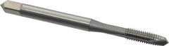 OSG - #6-32 UNC, H3, 2 Flutes, Plug Chamfer, Bright Finish, High Speed Steel Spiral Point STI Tap - 2" OAL, 0.141" Shank Diam, 11/16" Thread Length, Series 125 - Exact Tooling