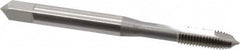 OSG - #8-32 UNC, H3, 2 Flutes, Plug Chamfer, Bright Finish, High Speed Steel Spiral Point STI Tap - 2-1/8" OAL, 0.168" Shank Diam, 3/4" Thread Length, Series 125 - Exact Tooling