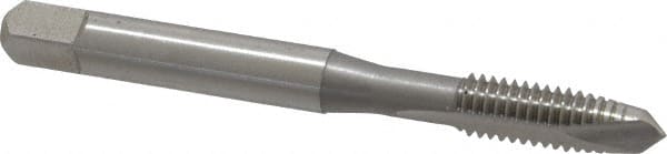 OSG - #10-24 UNC, H3, 2 Flutes, Plug Chamfer, Bright Finish, High Speed Steel Spiral Point STI Tap - 2-3/8" OAL, 0.194" Shank Diam, 7/8" Thread Length, Series 125 - Exact Tooling