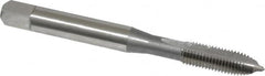 OSG - #10-32 UNF, H3, 2 Flutes, Plug Chamfer, Bright Finish, High Speed Steel Spiral Point STI Tap - 2-3/8" OAL, 0.194" Shank Diam, 7/8" Thread Length, Series 125 - Exact Tooling