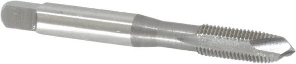 OSG - 1/4-28 UNF, H3, 3 Flutes, Plug Chamfer, Bright Finish, High Speed Steel Spiral Point STI Tap - 2-1/2" OAL, 0.255" Shank Diam, 1" Thread Length, Series 125 - Exact Tooling