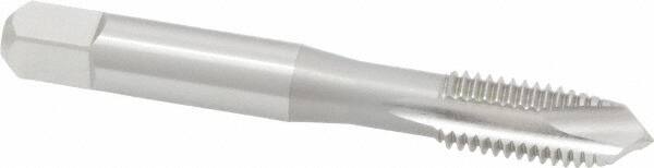 OSG - 5/16-18 UNC, H3, 3 Flutes, Plug Chamfer, Bright Finish, High Speed Steel Spiral Point STI Tap - 2-23/32" OAL, 0.318" Shank Diam, 1-1/8" Thread Length, Series 125 - Exact Tooling