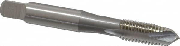 OSG - 5/16-18 UNC, H4, 3 Flutes, Plug Chamfer, Bright Finish, High Speed Steel Spiral Point STI Tap - 2-23/32" OAL, 0.318" Shank Diam, 1-1/8" Thread Length, Series 125 - Exact Tooling