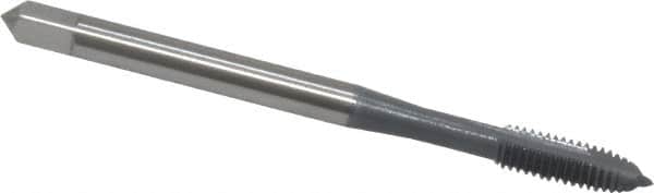 OSG - #4-40 UNC, H2, 2 Flutes, Plug Chamfer, elektraLUBE Finish, High Speed Steel Spiral Point STI Tap - 1-7/8" OAL, 9/16" Thread Length, Series 125 - Exact Tooling