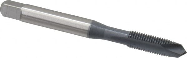 OSG - #10-32 UNF, H2, 2 Flutes, Plug Chamfer, elektraLUBE Finish, High Speed Steel Spiral Point STI Tap - 2-3/8" OAL, 7/8" Thread Length, Series 125 - Exact Tooling