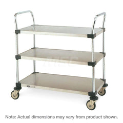 Metro - Carts; Type: Utility ; Load Capacity (Lb.): 375.000 ; Number of Shelves: 3 ; Width (Inch): 18 ; Length (Inch): 30 ; Height (Inch): 38 - Exact Tooling