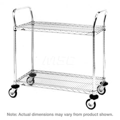 Metro - Carts; Type: Utility ; Load Capacity (Lb.): 375.000 ; Number of Shelves: 2 ; Width (Inch): 18 ; Length (Inch): 30 ; Height (Inch): 38 - Exact Tooling