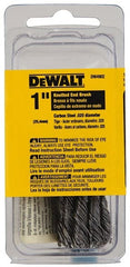 DeWALT - 1" Brush Diam, Knotted, End Brush - 1/4" Diam Shank, 20,000 Max RPM - Exact Tooling