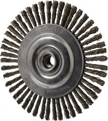 DeWALT - 6" OD, 5/8-11 Arbor Hole, Knotted Steel Wheel Brush - 0.02" Filament Diam, 12,500 RPM - Exact Tooling