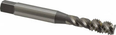 OSG - 1/4-20 UNC, 3 Flute, 50° Helix, Bottoming Chamfer, Bright Finish, High Speed Steel Spiral Flute STI Tap - Right Hand Flute, 2-1/2" OAL, 0.318" Shank Diam, 1" Thread Length - Exact Tooling