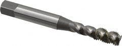OSG - 1/4-28 UNF, 3 Flute, 50° Helix, Bottoming Chamfer, Bright Finish, High Speed Steel Spiral Flute STI Tap - Right Hand Flute, 2-1/2" OAL, 0.318" Shank Diam, 1" Thread Length - Exact Tooling