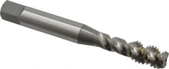 OSG - 1/4-20 UNC, 3 Flute, 50° Helix, Bottoming Chamfer, Bright Finish, High Speed Steel Spiral Flute STI Tap - Right Hand Flute, 2-1/2" OAL, 0.318" Shank Diam, 1" Thread Length - Exact Tooling