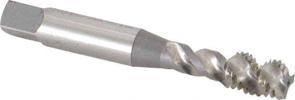 OSG - 5/16-18 UNC, 3 Flute, 50° Helix, Bottoming Chamfer, Bright Finish, High Speed Steel Spiral Flute STI Tap - Right Hand Flute, 2-23/32" OAL, 0.381" Shank Diam, 1-1/8" Thread Length - Exact Tooling
