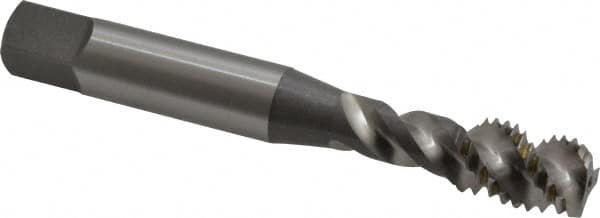 OSG - 5/16-18 UNC, 3 Flute, 50° Helix, Bottoming Chamfer, Bright Finish, High Speed Steel Spiral Flute STI Tap - Right Hand Flute, 2-23/32" OAL, 0.381" Shank Diam, 1-1/8" Thread Length - Exact Tooling