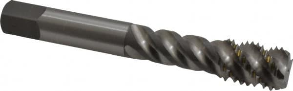 OSG - 7/16-14 UNC, 4 Flute, 50° Helix, Bottoming Chamfer, Bright Finish, High Speed Steel Spiral Flute STI Tap - Right Hand Flute, 3-5/32" OAL, 0.429" Shank Diam, 1-7/16" Thread Length - Exact Tooling