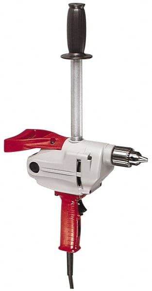 Milwaukee Tool - 1/2" Keyed Chuck, 650 RPM, Spade Handle Electric Drill - Exact Tooling