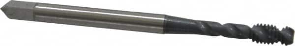 OSG - #4-40 UNC, 2 Flute, 50° Helix, Bottoming Chamfer, elektraLUBE Finish, High Speed Steel Spiral Flute STI Tap - 1-7/8" OAL, 9/16" Thread Length - Exact Tooling
