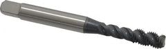 OSG - #10-32 UNF, 3 Flute, 50° Helix, Bottoming Chamfer, elektraLUBE Finish, High Speed Steel Spiral Flute STI Tap - 2-3/8" OAL, 7/8" Thread Length - Exact Tooling