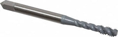 OSG - #6-32 UNC, 3 Flute, 50° Helix, Bottoming Chamfer, elektraLUBE Finish, High Speed Steel Spiral Flute STI Tap - 2" OAL, 11/16" Thread Length - Exact Tooling
