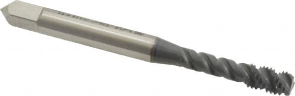 OSG - #8-32 UNC, 3 Flute, 50° Helix, Bottoming Chamfer, elektraLUBE Finish, High Speed Steel Spiral Flute STI Tap - 2-1/8" OAL, 3/4" Thread Length - Exact Tooling