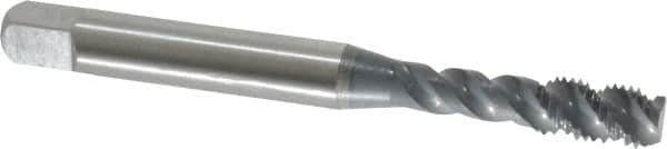 OSG - #10-32 UNF, 3 Flute, 50° Helix, Bottoming Chamfer, elektraLUBE Finish, High Speed Steel Spiral Flute STI Tap - 2-3/8" OAL, 7/8" Thread Length - Exact Tooling