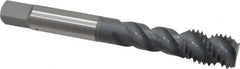 OSG - 3/8-16 UNC, 3 Flute, 50° Helix, Bottoming Chamfer, elektraLUBE Finish, High Speed Steel Spiral Flute STI Tap - 2-15/16" OAL, 1-1/4" Thread Length - Exact Tooling