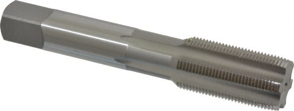 OSG - 13/16-20 UNEF 6 Flute Bright Finish High Speed Steel Straight Flute Standard Hand Tap - Plug, Right Hand Thread, 4-15/32" OAL, 2" Thread Length, H3 Limit, Oversize - Exact Tooling