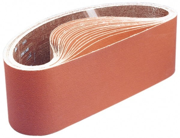3M - 2" Wide x 132" OAL, 220 Grit, Ceramic Abrasive Belt - Ceramic, Very Fine, Coated, J Weighted Cloth Backing, Series 707E - Exact Tooling