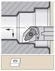 Kennametal - 2.01" Min Bore Diam, 14" OAL, 1-3/4" Shank Diam, A-DCLN-KC Indexable Boring Bar - CN.. Insert, Clamp Holding Method - Exact Tooling