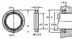 Parker - 2-1/4" ID x 2-3/4" OD, 0.275" Thick, Rod Wipers - -40 to 250°F, 2-3/4 Pipe Thread, 2-1/4" Rod Diam - Exact Tooling