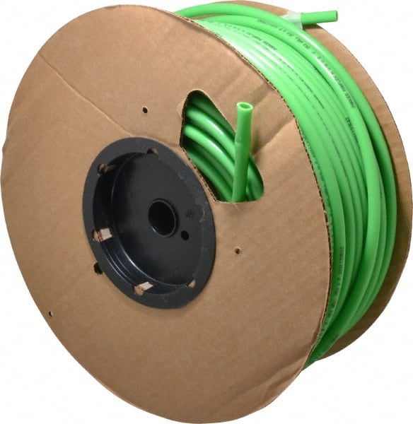Parker - 0.275" ID x 3/8" OD, 3/64" Wall Thickness, 250' Long, Nylon Tube - Green, 250 Max psi, -65 to 200°F - Exact Tooling