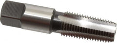 OSG - 1/4-18 NPT Thread, 4 Flute Standard Pipe Tap - 2-7/16" OAL, 1-1/16" Thread Length, 9/16" Shank Diam, Bright Finish, High Speed Steel - Exact Tooling