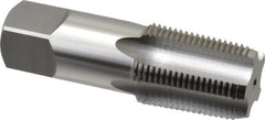 OSG - 3/4-14 NPT Thread, 5 Flute Standard Pipe Tap - 3-1/4" OAL, 1-3/8" Thread Length, 29/32" Shank Diam, Bright Finish, High Speed Steel - Exact Tooling