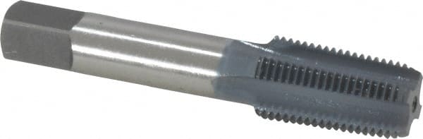 OSG - 1/8-27 NPT Thread, 4 Flute Standard Pipe Tap - 2-1/8" OAL, 3/4" Thread Length, 5/16" Shank Diam, elektraLUBE Finish, High Speed Steel - Exact Tooling