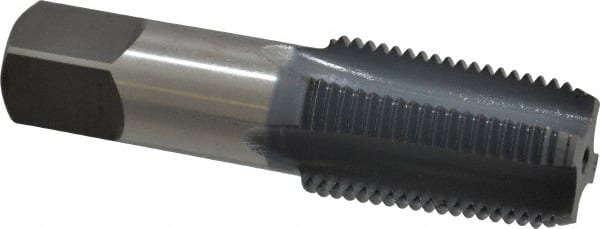 OSG - 1/2-14 NPT Thread, 4 Flute Standard Pipe Tap - 3-1/8" OAL, 1-3/8" Thread Length, 11/16" Shank Diam, elektraLUBE Finish, High Speed Steel - Exact Tooling