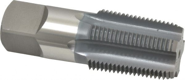 OSG - 1 - 11-1/2 NPT Thread, 5 Flute Standard Pipe Tap - 3-3/4" OAL, 1-3/4" Thread Length, 1-1/8" Shank Diam, elektraLUBE Finish, High Speed Steel - Exact Tooling